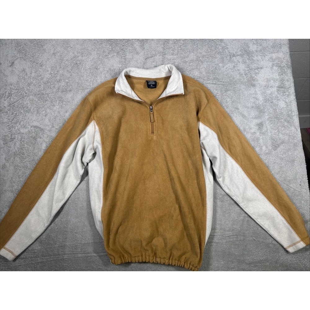 VTG Foot Locker Fleece Tracksuit Tan White Hoodie‎ Sz XL